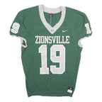 NIKE Mens Green & Grey Zionsville Graphic T-Shirt L Short Sleeve V-Neck