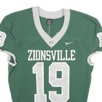 NIKE Mens Green & Grey Zionsville Graphic T-Shirt L Short Sleeve V-Neck