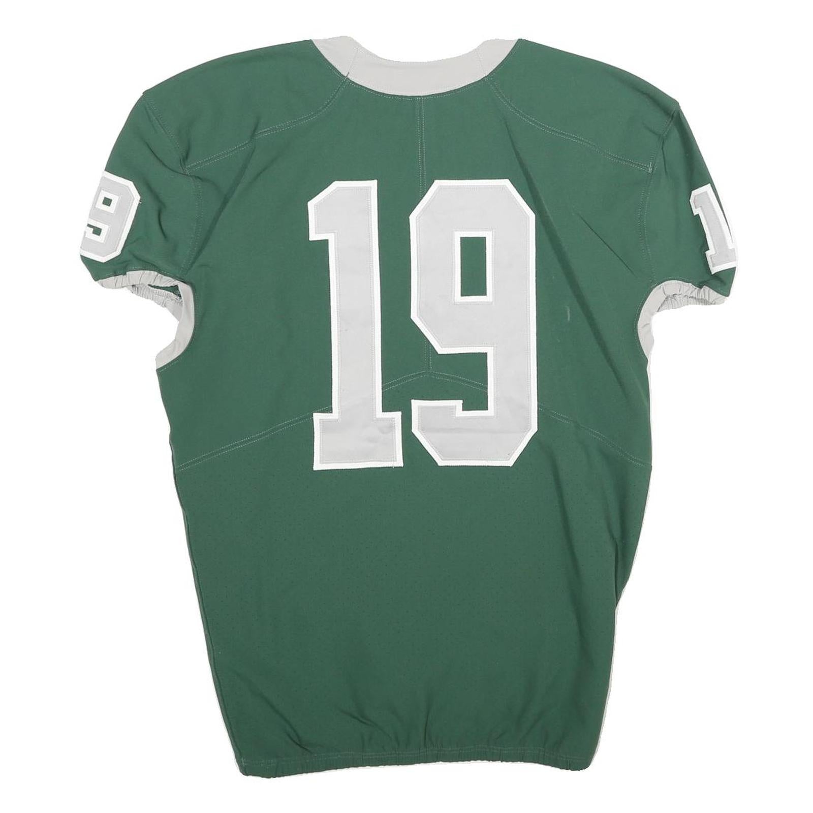 NIKE Mens Green & Grey Zionsville Graphic T-Shirt L Short Sleeve V-Neck