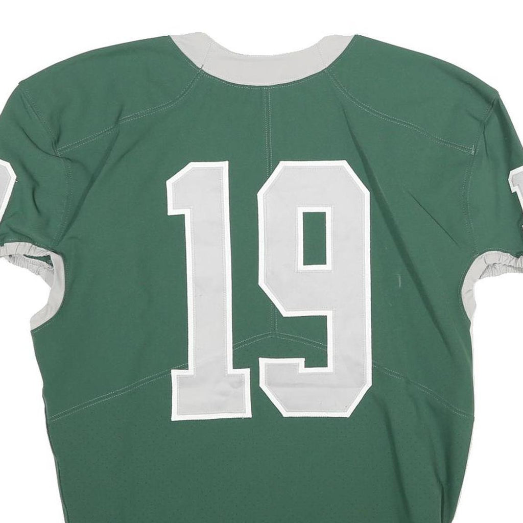 NIKE Mens Green & Grey Zionsville Graphic T-Shirt L Short Sleeve V-Neck