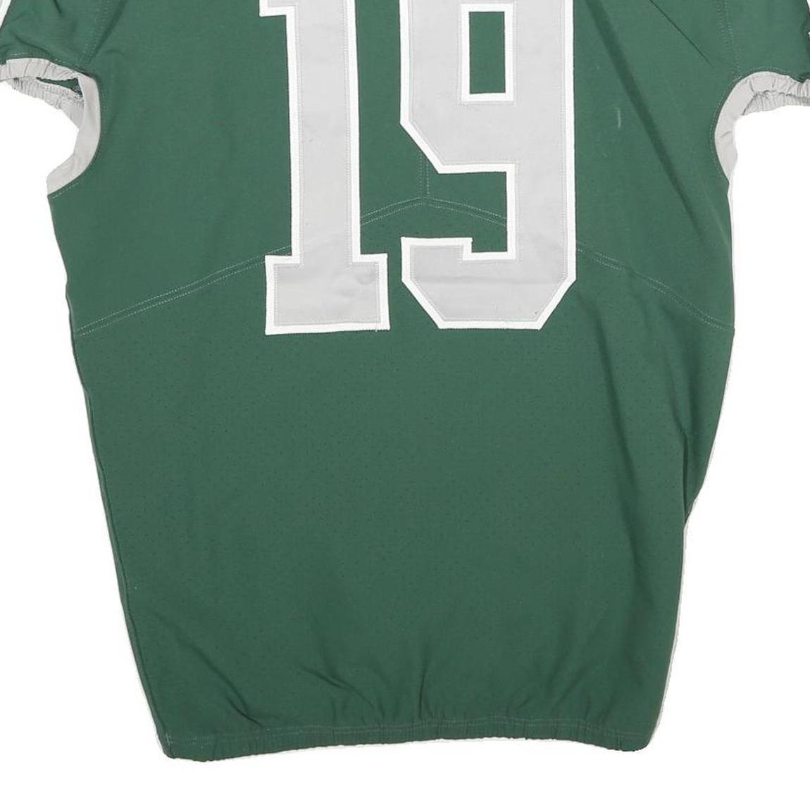 NIKE Mens Green & Grey Zionsville Graphic T-Shirt L Short Sleeve V-Neck