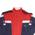 COCO POLO Mens Red & Navy Polyester Blend Zip Jacket L Colourblock Sportswear