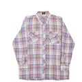 COTTON Mens Shirt Red Check Long Sleeve M