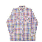 COTTON Mens Shirt Red Check Long Sleeve M