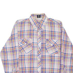 COTTON Mens Shirt Red Check Long Sleeve M