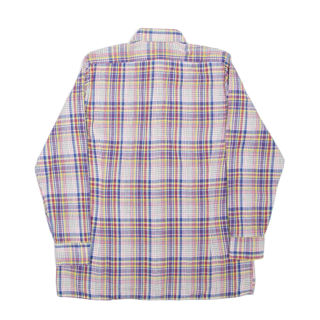 COTTON Mens Shirt Red Check Long Sleeve M