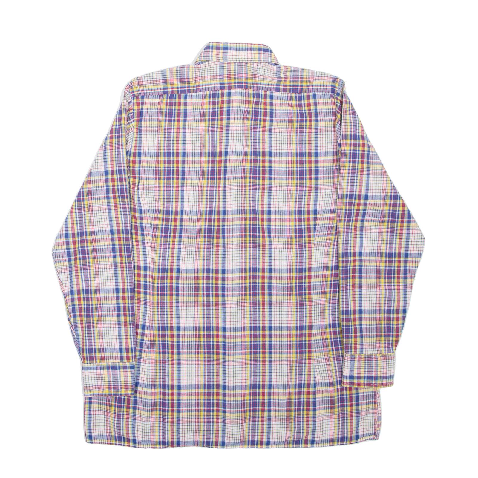 COTTON Mens Shirt Red Check Long Sleeve M