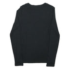 RALPH LAUREN SPORT Womens Black Long Sleeve Crew Neck T-Shirt M Cotton Blend