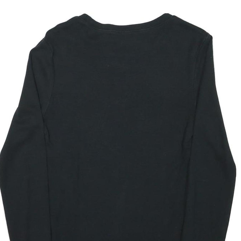 RALPH LAUREN SPORT Womens Black Long Sleeve Crew Neck T-Shirt M Cotton Blend