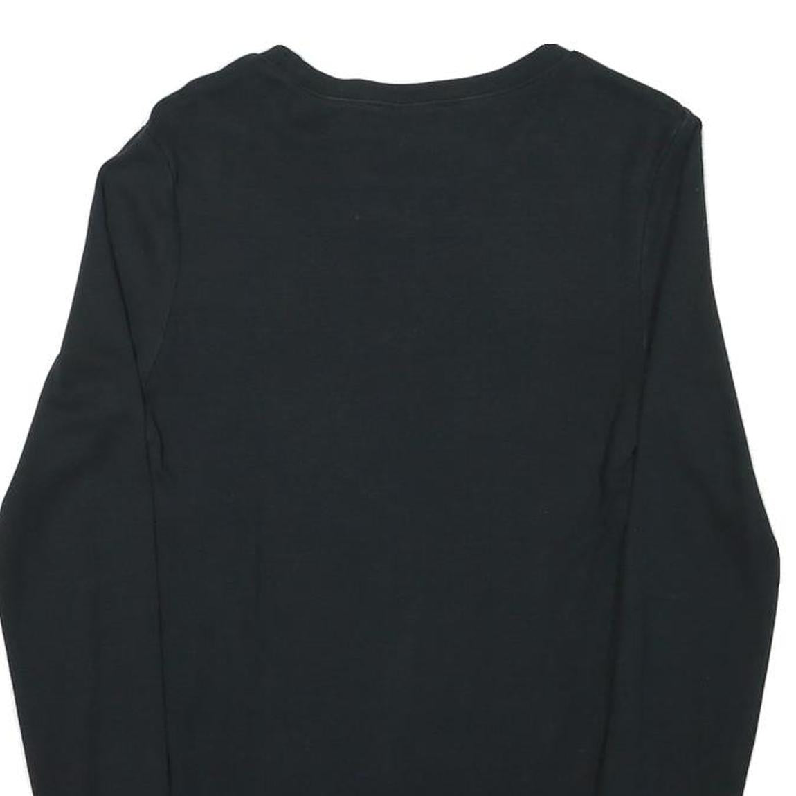 RALPH LAUREN SPORT Womens Black Long Sleeve Crew Neck T-Shirt M Cotton Blend