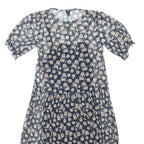 RIVER ISLAND Womens Blue Dress Polyester Blend Floral Short Sleeve Midi UK 14