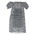 RIVER ISLAND Womens Blue Dress Polyester Blend Floral Short Sleeve Midi UK 14