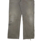 DICKIES Mens Cotton Blend Grey Regular Straight Trousers W38 L32 Workwear Zip