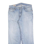 LEE COOPER Mens Regular Fit Blue Denim Light Wash Jeans W34 L29 Zip Closure