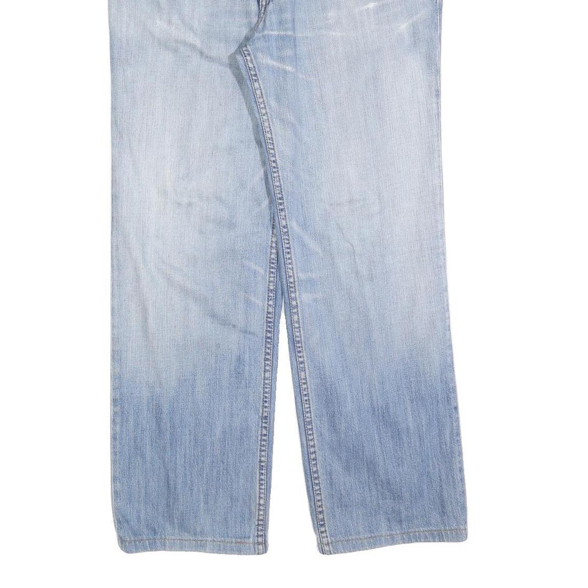 LEE COOPER Mens Regular Fit Blue Denim Light Wash Jeans W34 L29 Zip Closure