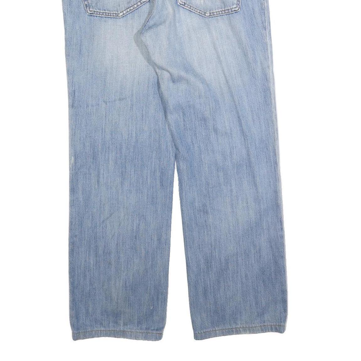 LEE COOPER Mens Regular Fit Blue Denim Light Wash Jeans W34 L29 Zip Closure