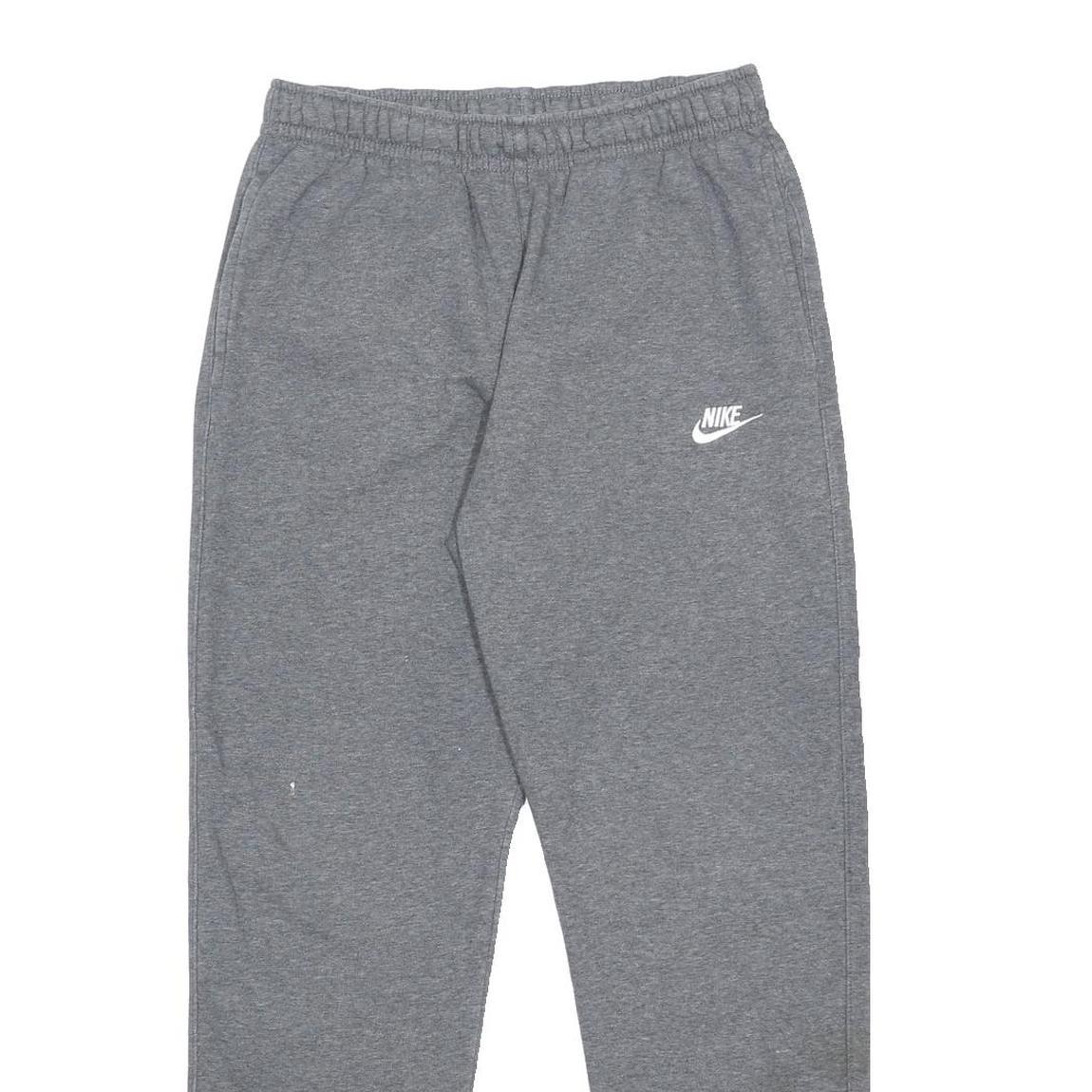 NIKE Mens Joggers Grey S W28 L29 Cotton Blend Slim Tapered Casual Sportswear
