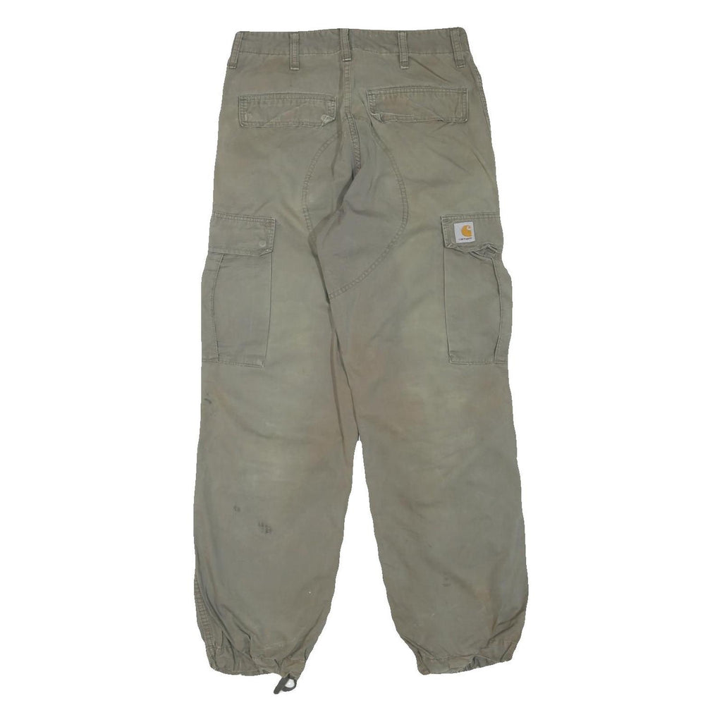 CARHARTT Mens Regular Fit Khaki Cargo Trousers W30 L30 Workwear Durable