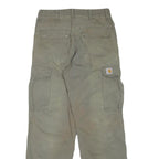 CARHARTT Mens Regular Fit Khaki Cargo Trousers W30 L30 Workwear Durable