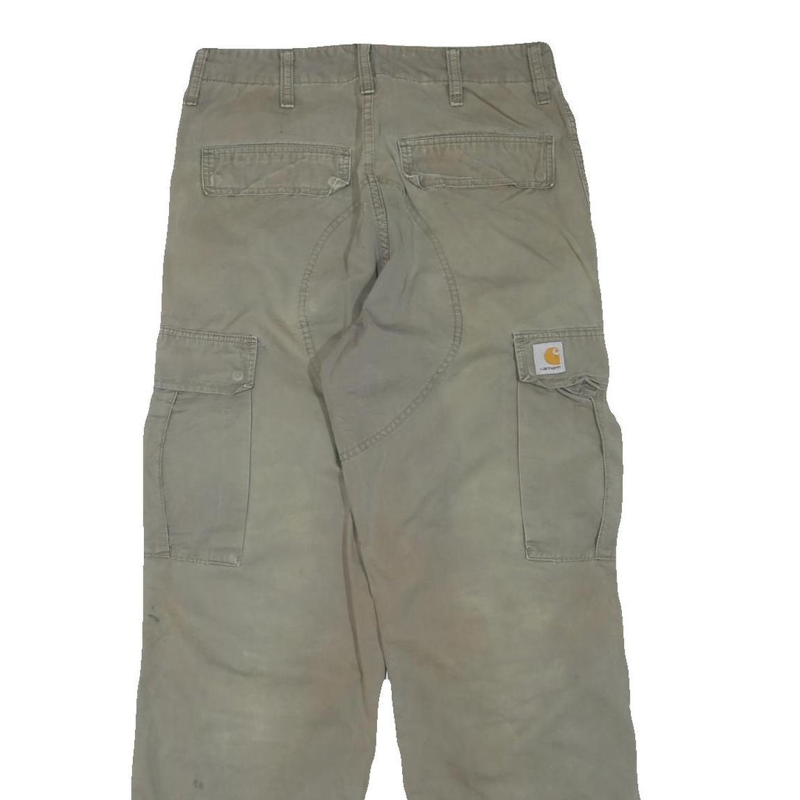 CARHARTT Mens Regular Fit Khaki Cargo Trousers W30 L30 Workwear Durable
