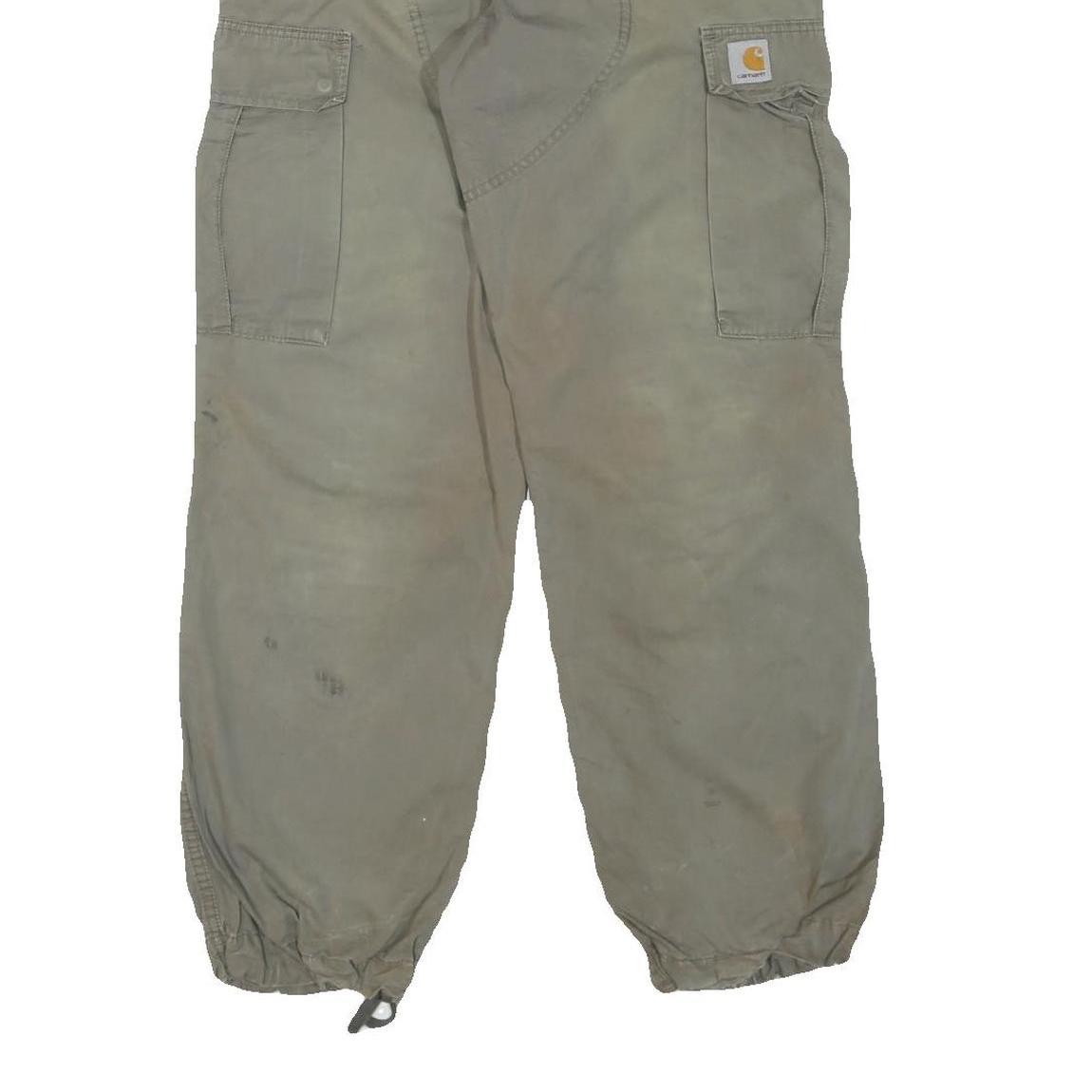 CARHARTT Mens Regular Fit Khaki Cargo Trousers W30 L30 Workwear Durable