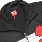 PUMA Mens Black & White Puma Logo Zip Jacket L Polyester Sportswear