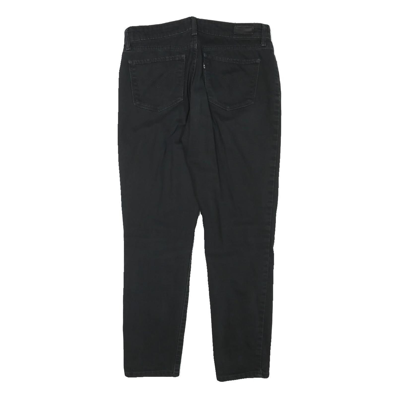 LEVI'S Womens Jeans Black Slim Skinny Denim Medium W29 L26 Classic Fit Zip