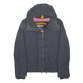 SUPERDRY Womens Navy Blue Softshell Jacket L Polyester Zip Hooded Casual