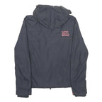 SUPERDRY Womens Navy Blue Softshell Jacket L Polyester Zip Hooded Casual