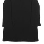 TRUSSARDI Womens Black Shift Dress Polyester Blend Long Sleeve M Elegant
