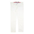 WOOLRICH Womens Slim White Cotton Blend Zip Trousers W34 L30 Stylish Casual