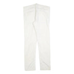 WOOLRICH Womens Slim White Cotton Blend Zip Trousers W34 L30 Stylish Casual