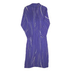 PHILIPPE DEVILLE Womens Purple & White Day Dress Polyester Striped Long Sleeve