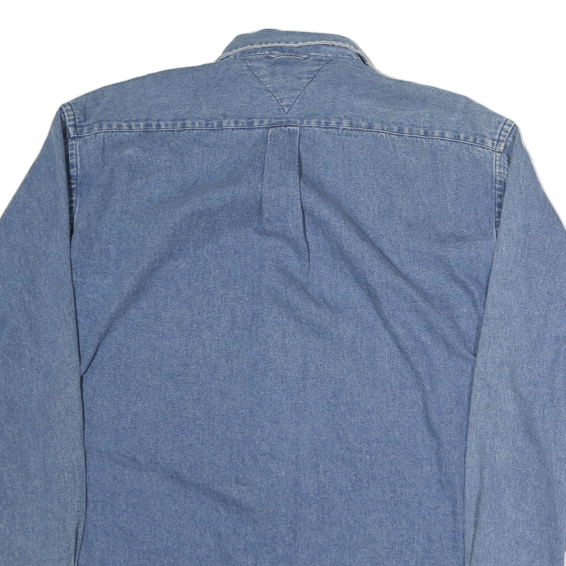 TOMMY HILFIGER Mens Blue Denim Shirt M Cotton Long Sleeve Button Casual