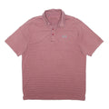 UNDER ARMOUR Mens Red & Burgundy Striped Short Sleeve Polo Shirt L Performance