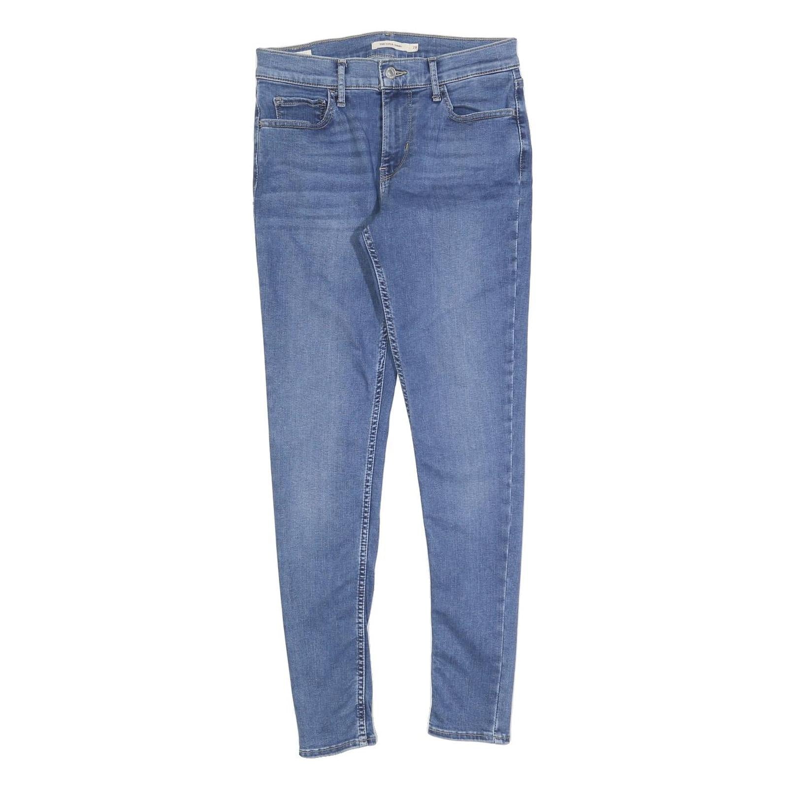 LEVI'S 710 Womens Jeans Blue Slim Skinny Denim Medium W28 L28 Zip Closure