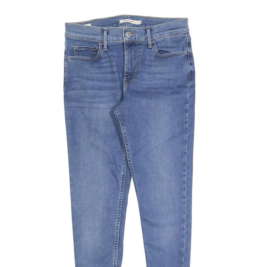 LEVI'S 710 Womens Jeans Blue Slim Skinny Denim Medium W28 L28 Zip Closure