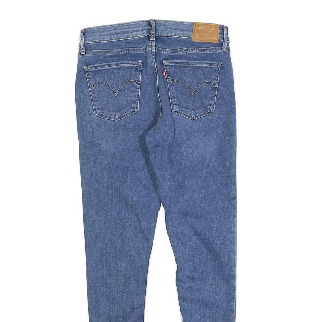 LEVI'S 710 Womens Jeans Blue Slim Skinny Denim Medium W28 L28 Zip Closure