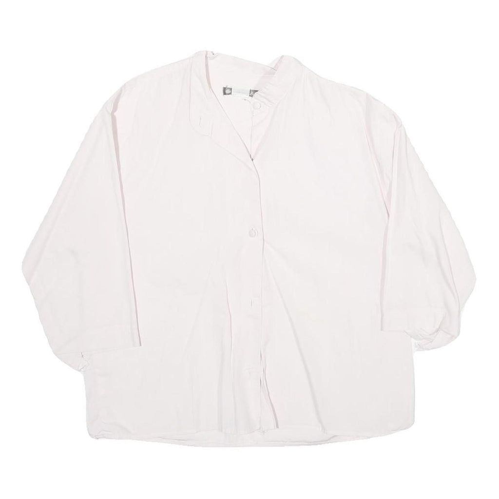 NAF NAF Womens White Basic Top Long Sleeve V-Neck XS Lightweight