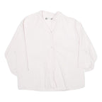 NAF NAF Womens White Basic Top Long Sleeve V-Neck XS Lightweight