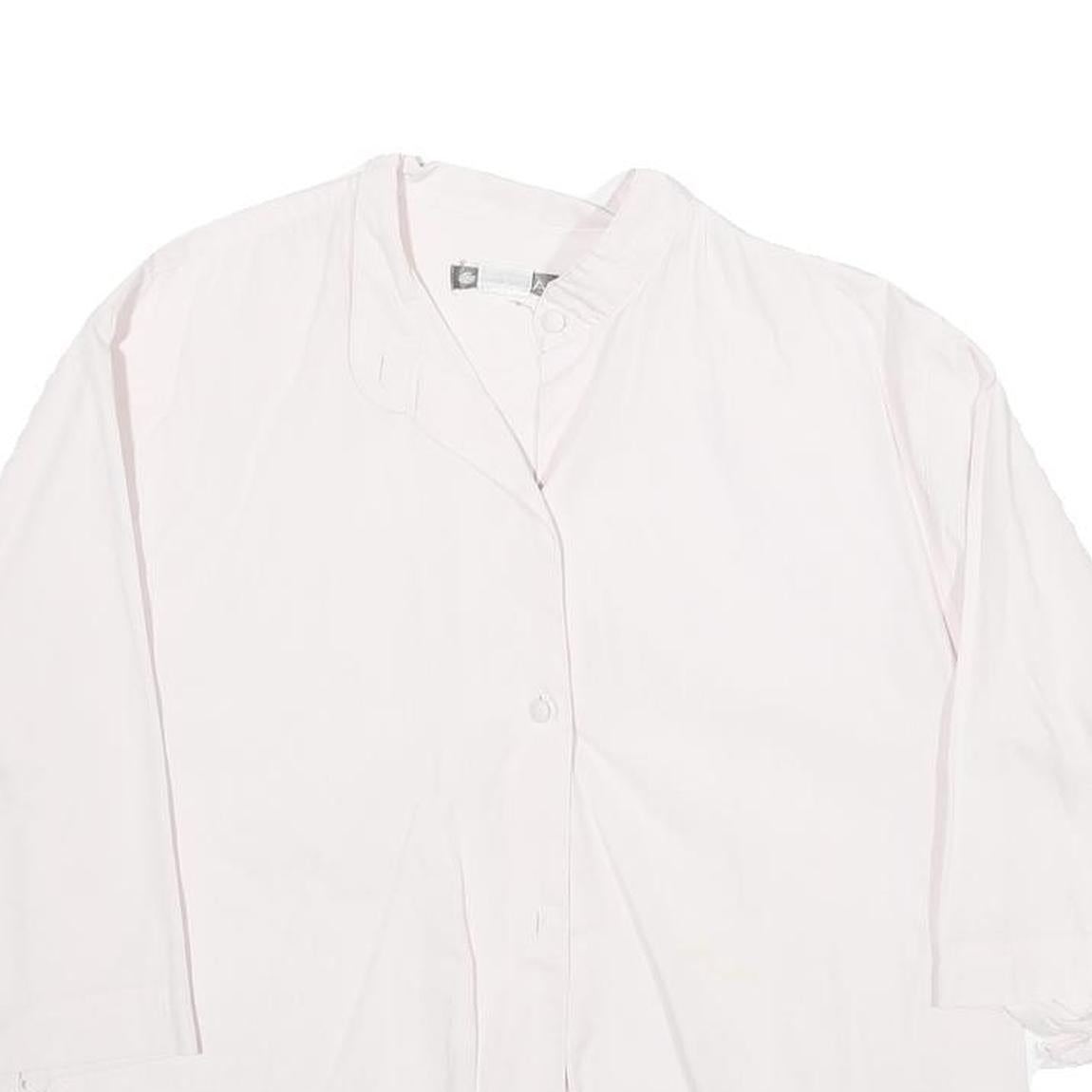 NAF NAF Womens White Basic Top Long Sleeve V-Neck XS Lightweight