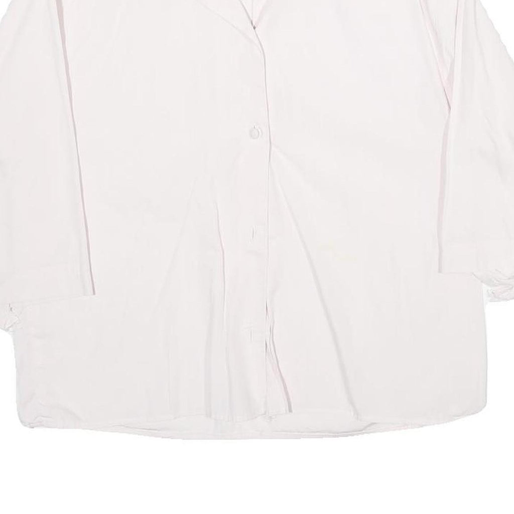 NAF NAF Womens White Basic Top Long Sleeve V-Neck XS Lightweight