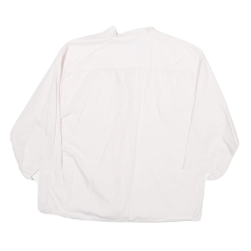 NAF NAF Womens White Basic Top Long Sleeve V-Neck XS Lightweight