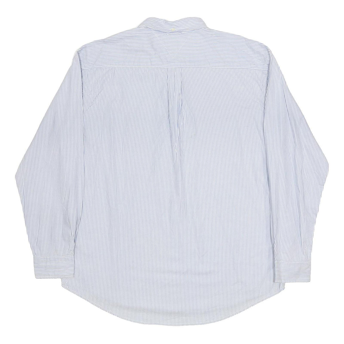 TOMMY HILFIGER Mens Blue & White Striped Cotton Shirt 2XL Classic Long Sleeve