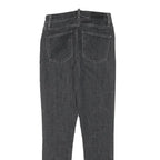 LEVI'S 721 Womens Jeans Black Slim Skinny Denim Medium W23 L27 Zip Closure