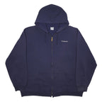 CARHARTT Mens Navy Blue Zip Up Hoodie XL Casual Workwear Zip Jacket