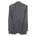 Mens Grey Wool Classic Jacket XS Button Plain Stylish Formal Outerwear