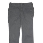 DICKIES Mens Polyester Blend Charcoal Slim Straight Trousers W32 L30 Workwear