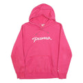PUMA Womens Pink Hoodie UK 16 Cotton Blend Pullover Casual Sweatshirt