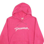 PUMA Womens Pink Hoodie UK 16 Cotton Blend Pullover Casual Sweatshirt